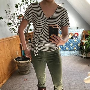 Striped Wrap Tee from Altar'd State